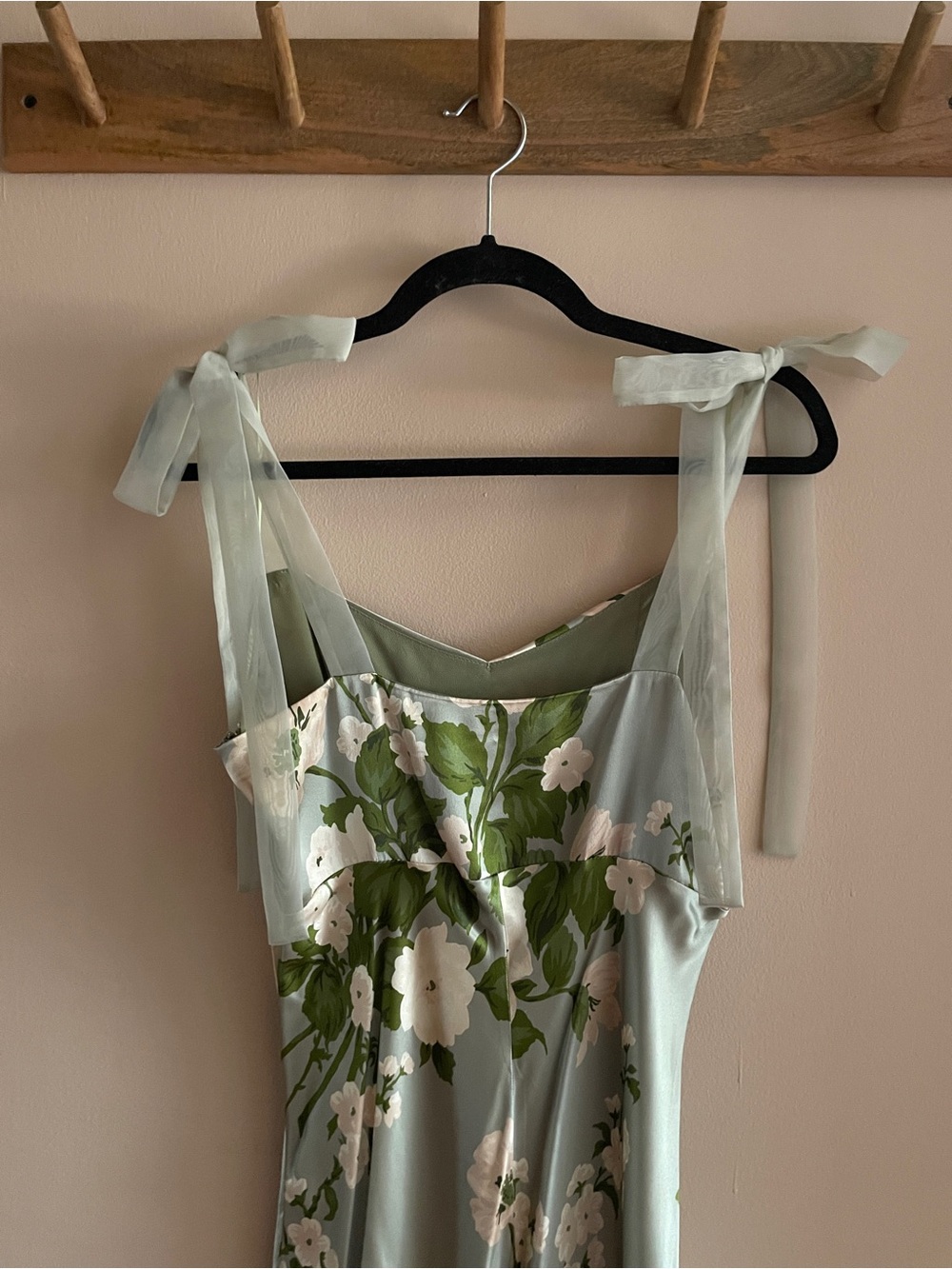 Reformation Alene Silk Slip Midi Dress with Tie Straps - Picture 6 of 15